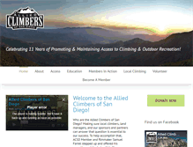 Tablet Screenshot of alliedclimbers.org